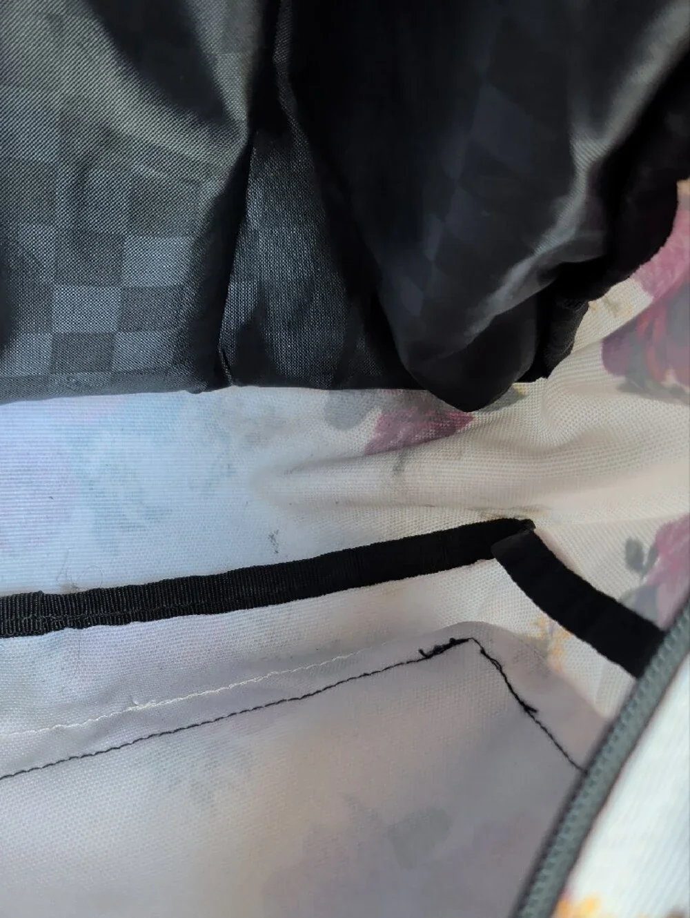 Vans White Backpack with Pink Rose Floral Print Back To School And Adventures